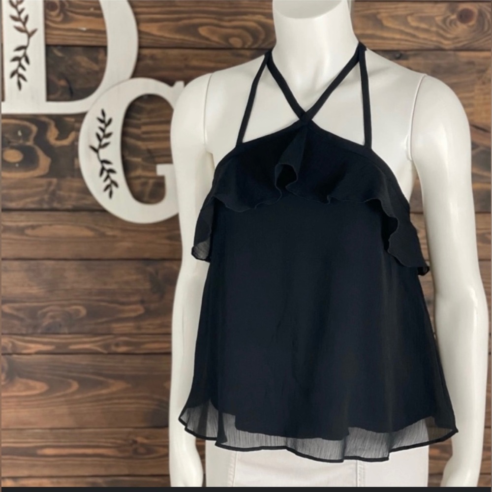 Hollister Co. Black Flowy Blouse Tank